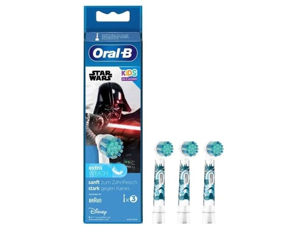 Oral-B Kids Star Wars, 3 styck, Vit, Extra mjuk, 3 År, Oral-B, Låda