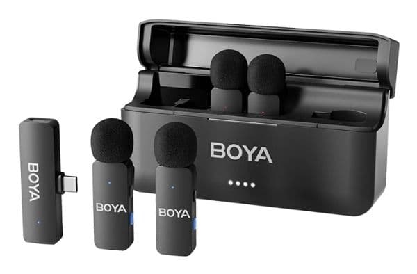 BOYA BY-V4U, clip-on mikrofon, 20 - 20000 Hz, 16 bitar, 48 kHz, 80 dB, trådlös