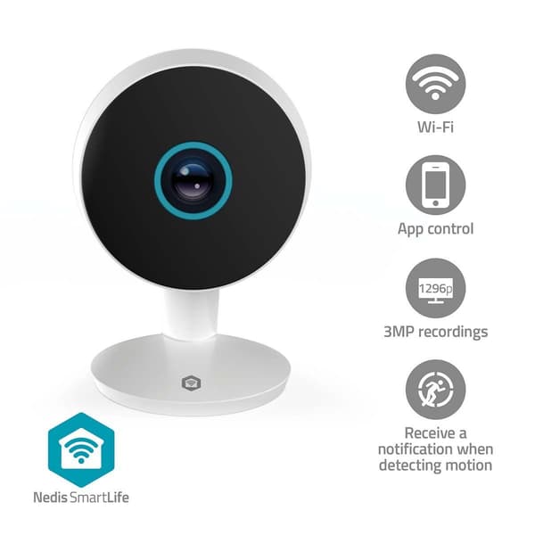 Nedis SmartLife inomhus IP-kamera 3MP Full HD 1296p