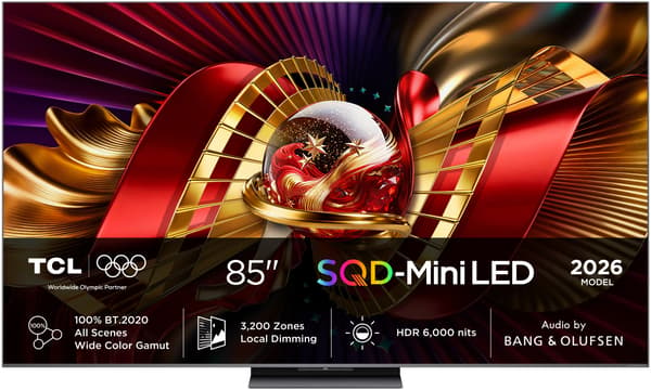 TCL 85C8L - 85" Diagonalklasse C8L Series LED-bakgrunnsbelyst LCD TV - SQD-Mini LED - Smart TV - Google TV - 4K UHD (2160p) 3840 x 2160 - HDR - Min...