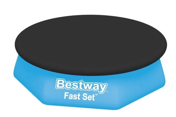 Bestway 58032 / 24, Säkerhetsskydd till pool, Ovanmarkspool, Rund, Svart, PVC, Polypropylen (PP), Fits 2.44m (8'') Fast Set Pools