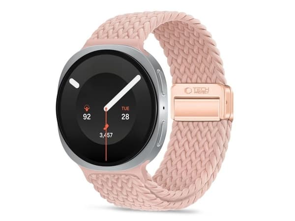 Tech-Protect TECH-PROTECT NYLONMAG SAMSUNG GALAXY WATCH 8 / 9 / CLASSIC (40 / 44 / 46 MM) DUSTY ROSE