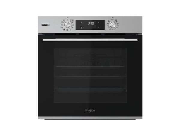 Whirlpool OMSK58HU1SX, Medium, Elektrisk ovn, 71 l, 71 l, Vifteaktivert, Hydrolytisk