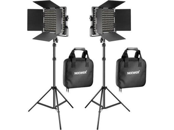 Neewer studiopakke Neewer 660 Bi Color LED (2 lamper 40 W 3200–5600K) + stativ + vogn/halter