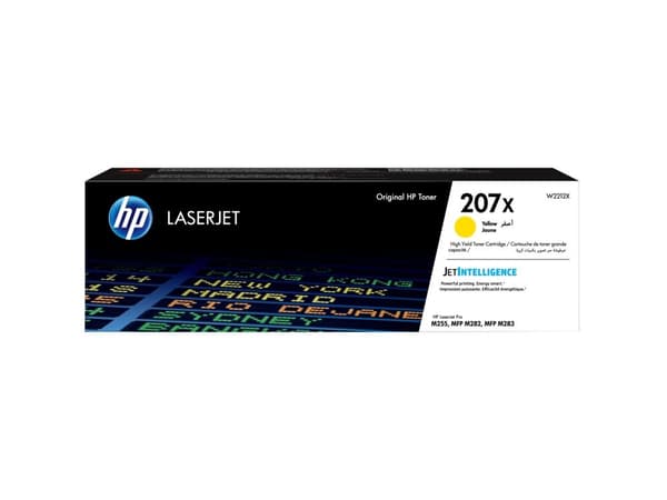 HP 207X - High yield - gul - original - LaserJet - tonerkassett (W2212X) - för Color LaserJet Pro M255dw, M255nw, MFP M282nw, MFP M283fdn, MFP M283fdw