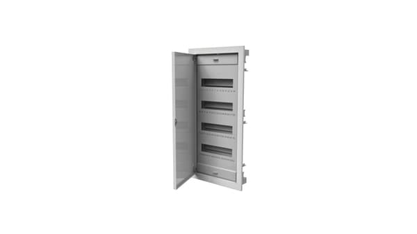 4x12 uppoasennettava modulaarinen kytkinlaitteisto metalliovilla IP40 N+PE C.1548