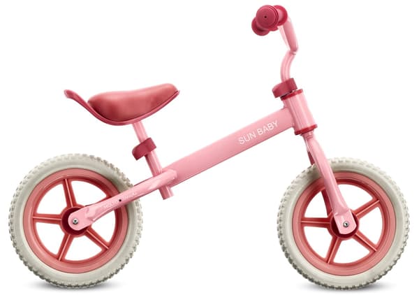 Sun Baby 12-tuuman potkupyörä lapsille 2+ | kevyt 2,5 kg | teräsrunkoinen | säätö 57-63/36-47 cm | vaahtorenkaat