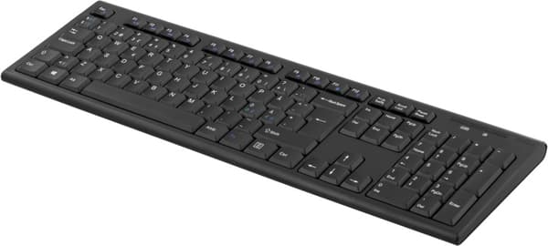 DELTACO trådlöst tangentbord, nordisk layout, USB, 10m, svart (TB-122)