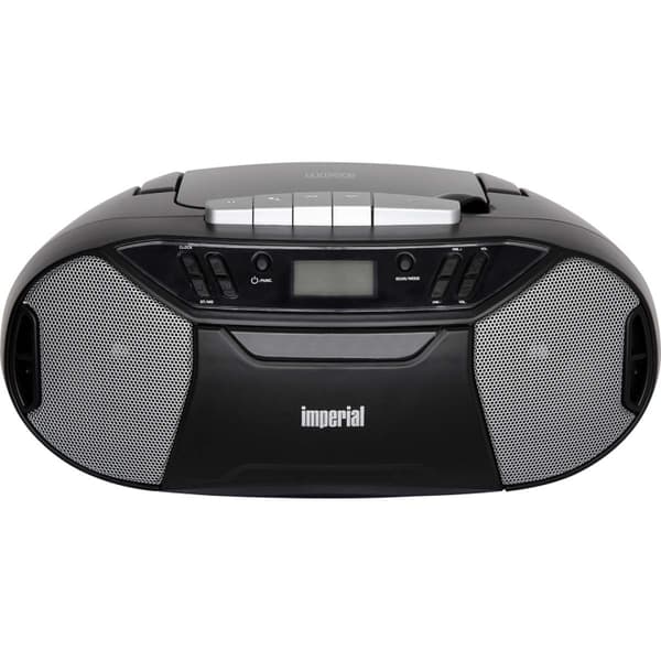 imperial PBB 1 Compacte bærbar ghettoblaster med cd-afspiller, kassettebåndoptager og FM-radio