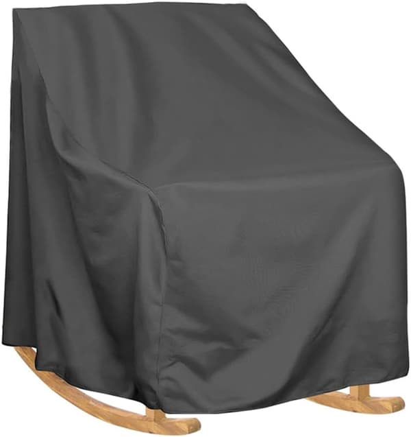Betræk til drejelig havestol, vandtæt udendørs, havestolsbetræk, møbelbeskytter til flettede havestole, sort, 70*83*99 cm