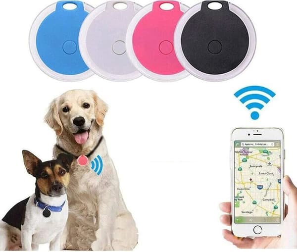 GPS-hundspårare med anti-förlustfunktion - halsband med larmfunktion, mini SOS-navigering för husdjur och barn - 1-delad svart