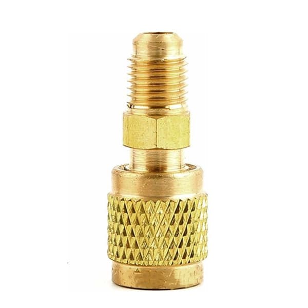 R22/R134A till R32/R410A slangadapter, storlek 6,35 mm till 5/16, lämplig för luftkonditioneringar.