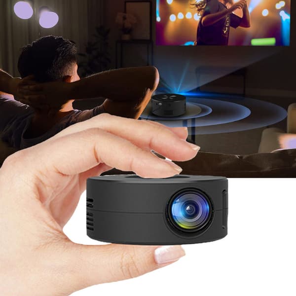 Miniprojektor LED 1080P HD Hemmabio Bärbar Filmprojektor