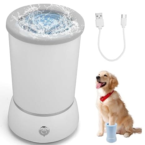Automatisk hundepoterenser, hundepotevasker, genopladelig hunderenser, kæledyrsrenseværktøj til små til mellemstore hunde, kæledyrsplejeudstyr til sto