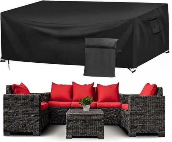 Havemøbelovertræk 250x200x80 cm Støvtæt Vandtæt UV-resistent Udendørs Bord Stol Bænk Lounge Overtræk Oxford Opbevaringstaske