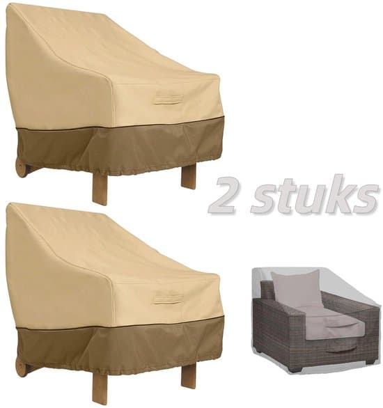 Vandtætte stolebetræk, 2-pak, 80x85x92 cm, 210D Oxford-stof, stolebetræk, havemøbelbetræk, havestolebeskyttere, vandtætte, støvtætte