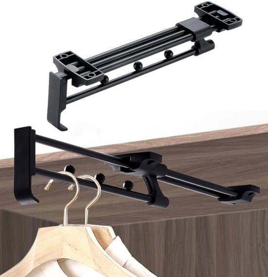 Justerbar klädstång-Teleskopisk garderobstång-25-41cm-1 st