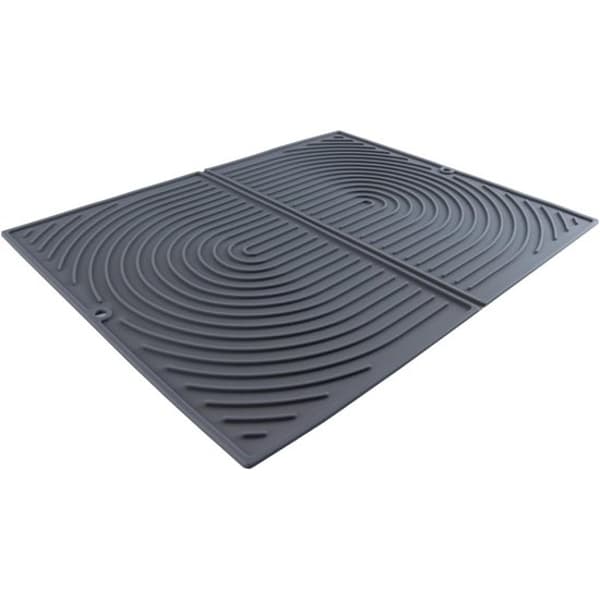 Stor silikone afløbsmåtte, 50 x 40 cm, foldbar varmeisolerende måtte, skridsikker og varmebestandig, velegnet til køkkener og spisestuer.
