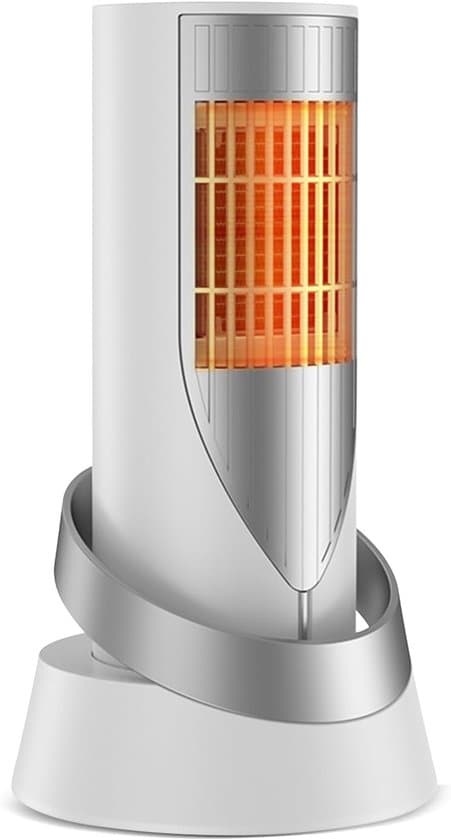 Keramisk radiator, energibesparende elektrisk varmeblæser med termostat, 1200W lav-effekt bærbar til skrivebord, soveværelse, stue, væltebeskyttelse