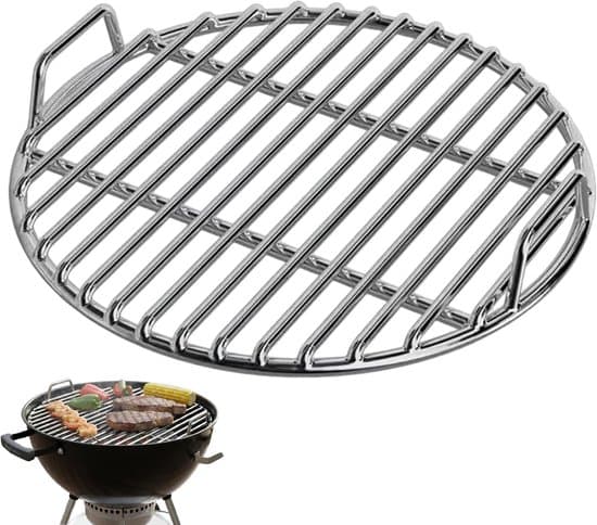 35 cm halkaisijaltaan ruostumattomasta teräksestä valmistettu BBQ-grillin vaihtoritilä savustukseen ja leivontaan