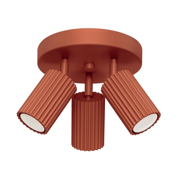 Sollux Lighting Taklampa KARBON 3P röd ockra, 18x19.5x19.5cm, SL.1639