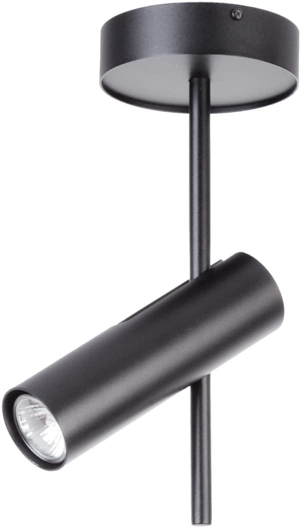 Pyöreä moderni musta seinä- ja kattospottivalaisin varrella 1xGU10 25W Leda Sigma Lighting