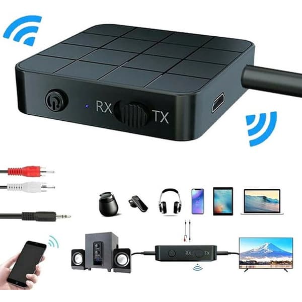 Bluetooth-sender og -modtager 2 i 1 - BT 5.0 - 3.5MM AUX - RCA - Bluetooth-sender - Bluetooth 5.0-modtager - 5.0 - 3.5MM