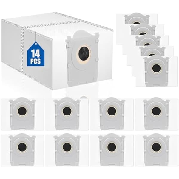 Set med 14 universella dammsugarpåsar kompatibla med Ecovacs T50 Omni