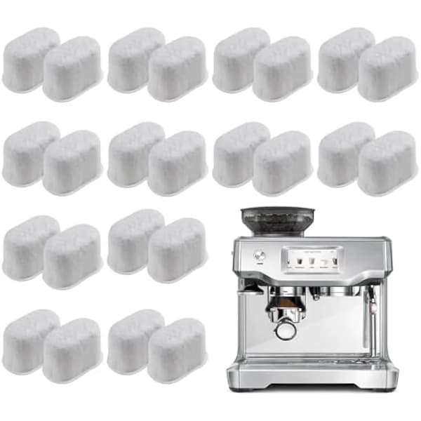 Set med 24 aktivt kol-vattenfilter för Ninja Luxe Cafe ES601 ES701 espressomaskin, kalkavvisande