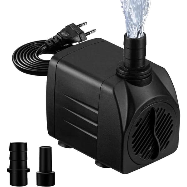 Mini dränkbar pump - Plast - Justerbart vattentryck - Enkel installation - För trädgård och damm