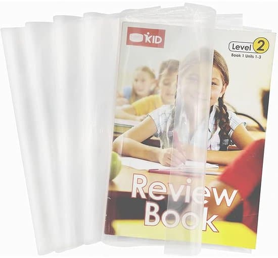 Set med 10 transparenta A4-bokomslag - Bokomslag - Bokskydd - Förtjockade & återanvändbara - Justerbara - Vattentät design - För skolor, hem &