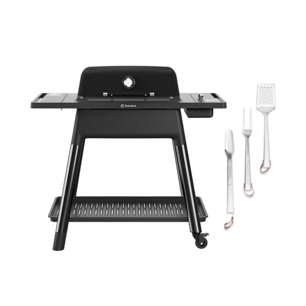 Everdure Force Gen III gasolgrill, svart, inkl. grillredskapsset