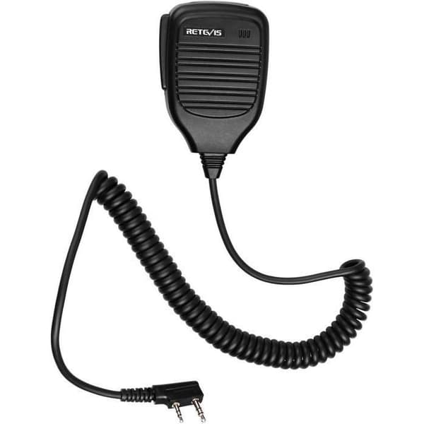 Retevis Mikrohögtalare 2-stifts Walkie Talkie Bärbar för Baofeng UV-5R BF-888S BF-88E RT24 RT22 RT27 Kenwood WOUXUN TYT HYT