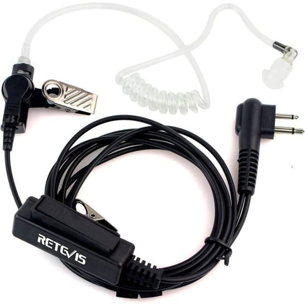 Retevis Hörsnäcka Talkie Walkie 2 Pins Hörlurar Akustisk Tub Öronpropp Kompatibel med Motorola CP040 GP2000 HYT-TC500 MAG One A8