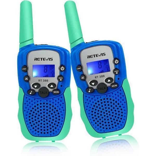 Retevis RT388 Walkie Talkie Barn Lång Räckvidd, 8CH LED-lampa VOX för pojkar och flickor, 3-12 år Barnleksaker, för aktiviteter
