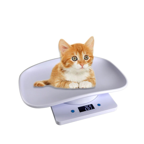 Digital Kjæledyrvekt - 15 kg Kapasitet med LCD-skjerm, Nøyaktig Veiing for Små Dyr