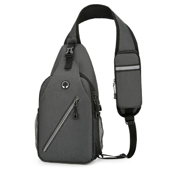 Multifunktionell Crossbody-Axelväska för Män DarkGrey