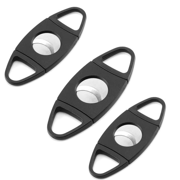 Slim Dubbelblad Cigarr Cutter 3-Pack: Rostfria Blad för Jämna, Exakta Snitt, Kompatibelt med alla cigarrer