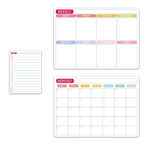 Magnetisk Kylskåpsmagnet Set - Kalender, Veckoplanerare och Att Göra Lista för Hem och Kontor