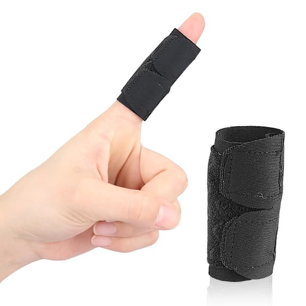 Fingerbandage med skydd för två fingrar Black L