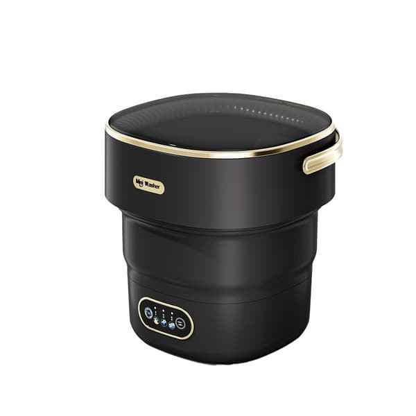 13L Vikbar Tvättmaskin - Portabel Mini Tvättmaskin för Underkläder, Strumpor, kompatibelt med diverse märken Black&Gold