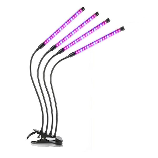 Växtlampa / växtbelysning med 4 flexibla LED lysrör 1-pack