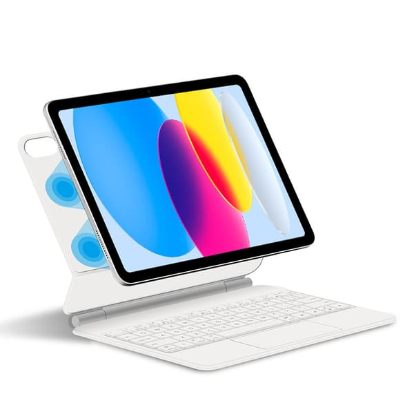 Skyddande fodral för iPad med Bluetooth-tangentbord White iPad 10 10.9