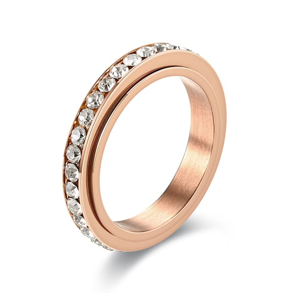 Roterbar antistressring Rose gull 19.9 mm