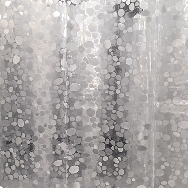 PVC Duschdraperi med Prickig Design XXL