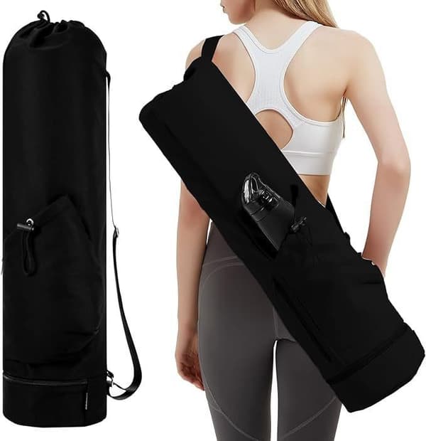 Multifunktionell Yogamatta Väska med Flaskficka & Våt Väska