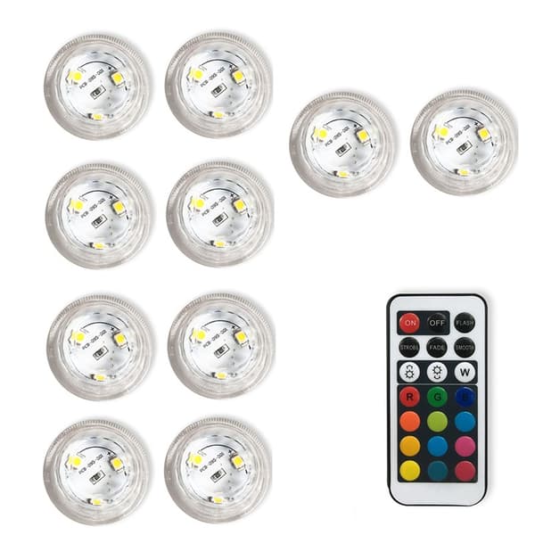 Vanntette LED Diamant Knot Lys med Fjernkontroll - 10 Fargeskiftende Lys