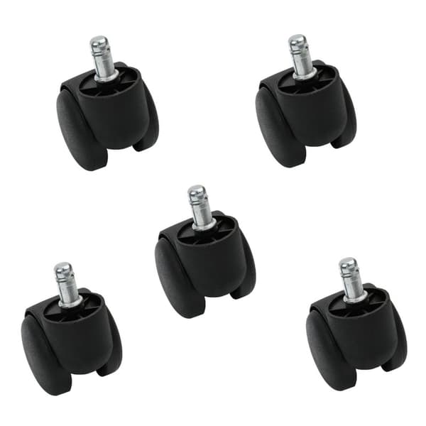 Stolhjul svinghjul møbelhjul 5-pakning 50 mm / 2 tommer Black