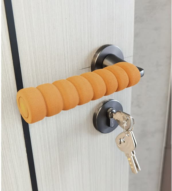 Anti-Static Dörrhandtagsskydd - 2-pack, Kaffefärg