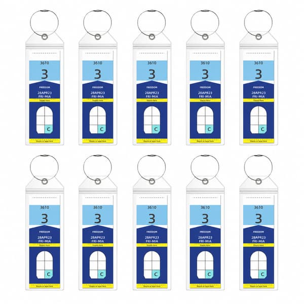 10-pack Kryssningsbagageetiketter - Vattentäta PVC-bagageetiketter för kryssningsfartyg S